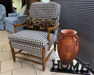 Gingham Arm Chair