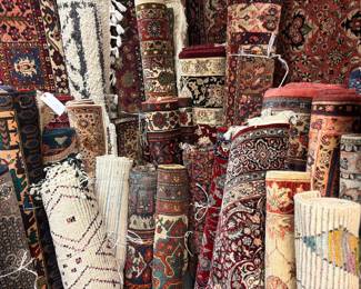 Large Collection of Handmade Rugs in Rich Colors & Patterns