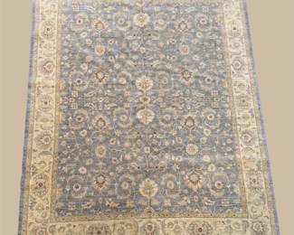 Soft Blue & Ivory Rug – Detailed Traditional Design