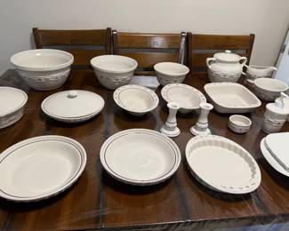 Longaberger Woven Traditions pottery lot