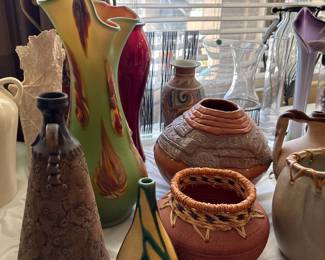 Colorful Vases and Pottery