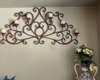 Metal Wall Decor and Vase