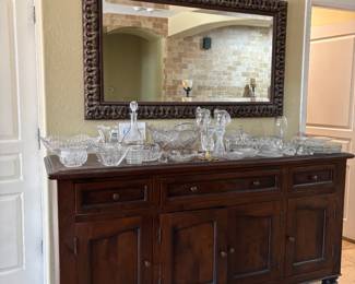 Glassware and Buffet Cabinet