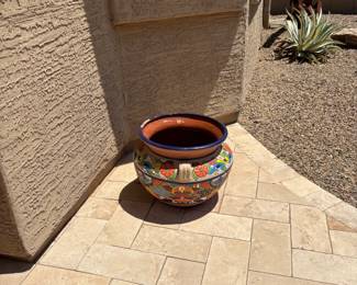 Painted Ceramic Planter