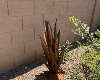 Metal Plant Sculpture