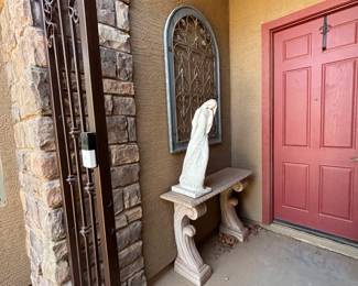 Entryway Statue and Mirror