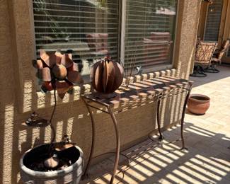 Metal Flower Patio Display