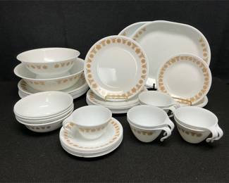 Lot # : 524 - Vintage Corelle Butterfly Gold Livingware Dishes