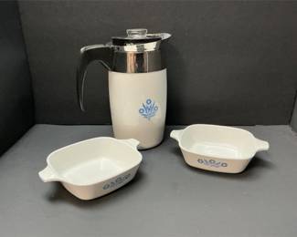 Lot # : 527 - Corning Ware Coffee Server & Small Dishes