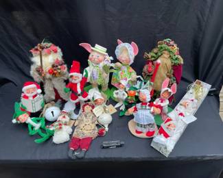 Lot Of Christmas Decormostly Anna Lee Dolls