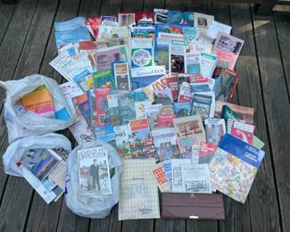 Lot Of Vintage Roadmaps And Travel Booklets