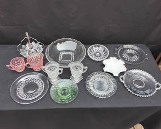 Lot Of Vintage Elegant Glassware