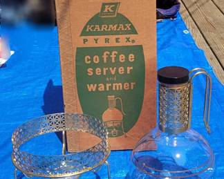 Vintage Coffee Server and Warmer Stand