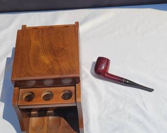 Vintage Smoking Pipe and Cabinet