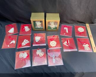 Lot Of Lenox And Wedgwood Christmas Ornaments