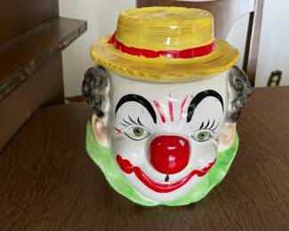 Vintage Made In Japan Clown Head Cookie Jar