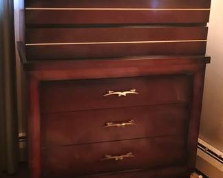 Mid Century Cherry Tall Dresser