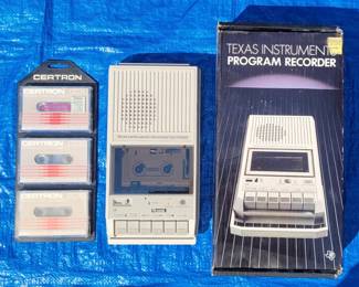 Vintage Texas Instruments Recorder and Tapes