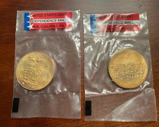Two 1992 Independence Mall Philadelphia PA Commemorative Bicentennial Coins