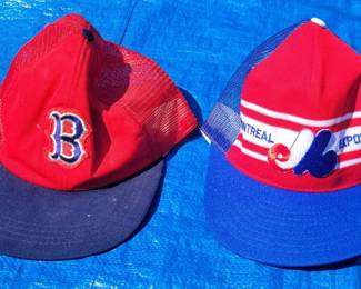 a2 Baseball Caps, Boston Red Sox and Montreal Expos