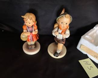Pair Of School Boy And Girl Hummel Figurines