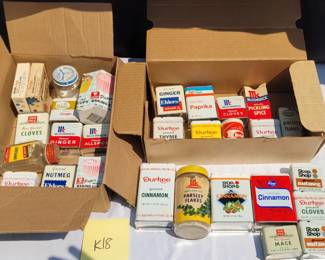 Lot of Vintage Kitchen Spices