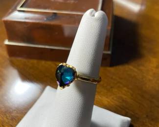 Size 6 Ring With Blue Stone