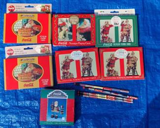 Lot of Coca Cola Playing Cards and Memorabilia