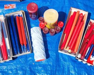 Lot of New and Used Candles