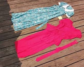a2 Vintage Dresses Including A Red 1980s Dress