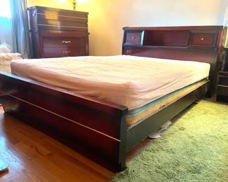 Vintage Mid Century Modern Cherry Bed frame