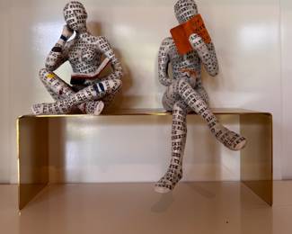 Small Reading Lady Figurines. 