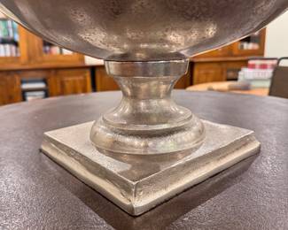 Silver Plate Stag Centerpiece Bowl. Measures 30" W x 22" H with 18" Opening. Photo 2 of 3. 