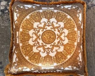 Versace Home Le Petit Dome Baroque Silk Pillow. 