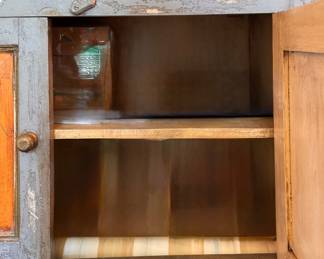 Folk Art / Mughal Provencal Double Door Cabinet.  Measures 31" W x 20" D x 40" H. Photo 5 of 5. 