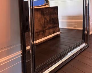 RH Smoked Glass Mirrored Frame Floor Mirror. Measures 54" W x 96" H. Photo 2 of 4.