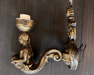 Pair of Neoclassical Sconces. Each Measures 9" W x 9" H. Photo 1 of 2. 