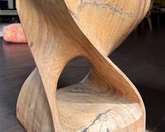 Solid Wood Twist Side Table - 10 Available. Each Measures 12" x12" x 18" H. Photo 2 of 2.