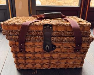 Woven Rattan Picnic Basket. Photo 1 of 2. 