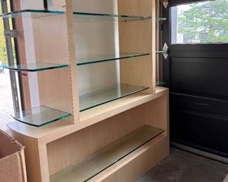 Modern Glass Bookcase / Etagere - 2 Available. Each Measures 62" W x 16" D x 72" H. Photo 2 of 2. 