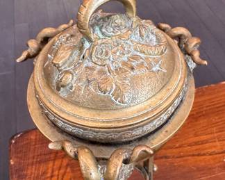 Pair of Neoclassical Ormolu Incense Burners. Photo 1 of 3. Each Measures 12" H. Photo 2 of 3.