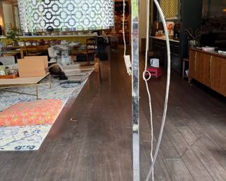 Chrome Arc Floor Lamp With Geometric Shade. Photo 1 of 2. 