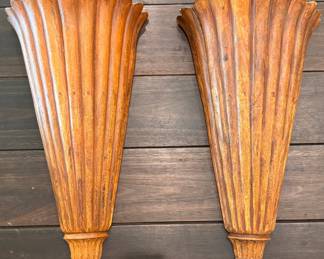 Taiwanese Wall Sconces. Each Measures 25" H x 12" W at Widest. Photo 1 of 2. 