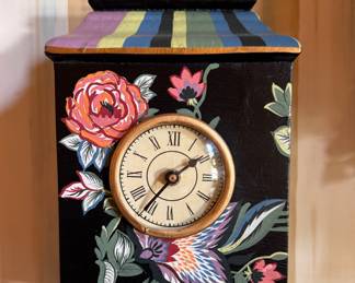 Mackenzie-Childs Jaipur Desk Clock. Measures 7.5" W x 4" D x 12.5" H. Photo 1 of 2. 