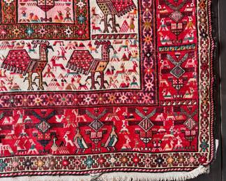 Silk Turkish Flat Weave Sumac Rug. Measures 9' 6" x 12' 8". Photo 2 of 6. 