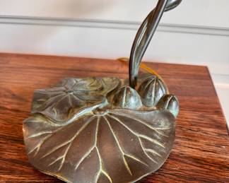 Art Nouveau Pond Lily Accent Lamp. Measures 14" H. Photo 2 of 3. 