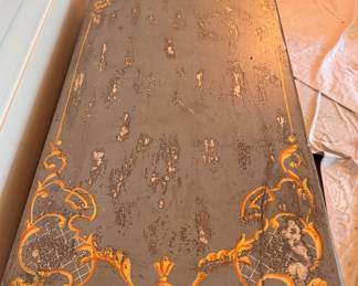 Folk Art / Mughal Provencal Double Door Cabinet.  Measures 31" W x 20" D x 40" H. Photo 3 of 5.
