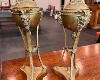 Pair of Neoclassical Ormolu Incense Burners. Photo 1 of 3. Each Measures 12" H. Photo 1 of 2. 