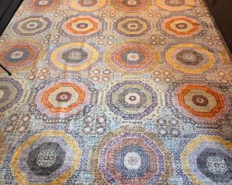 Hand-Knotted Mamluk Wool Rug. 