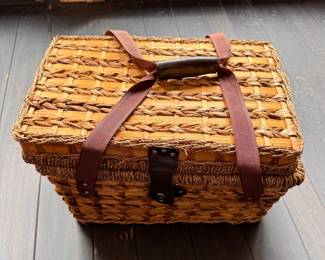 Woven Rattan Picnic Basket. Photo 2 of 2. 